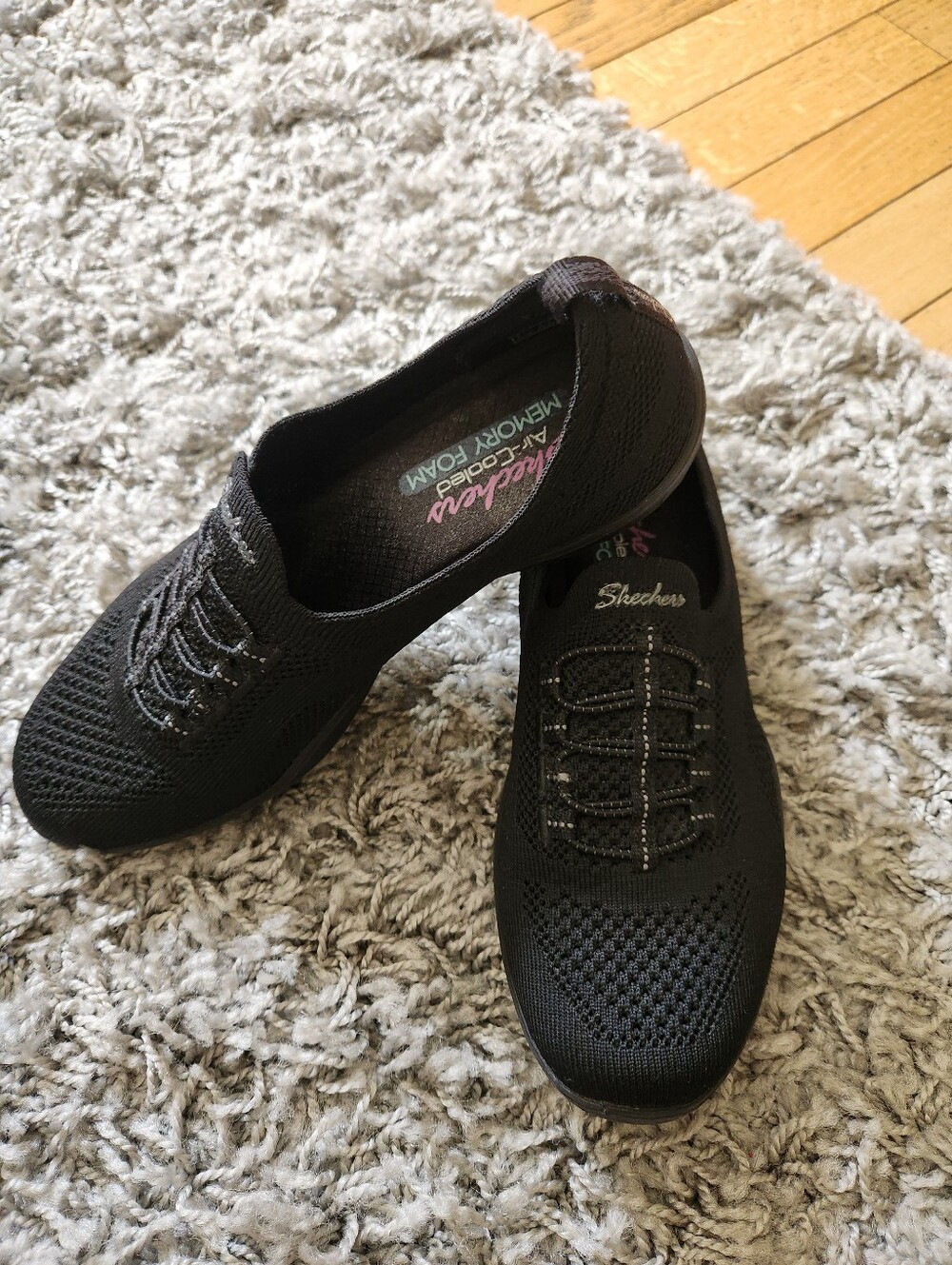 Skechers Newbury St Women's Black Slip-On Shoes